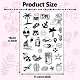 CRASPIRE Summer Beach Clear Rubber Stamps Travel Reusable Silicone Coconut Holiday Transparent Seals Stamp for Journaling Card Making Friends DIY Scrapbooking Photo Frame Album Decor 6.3 x 4.3inch DIY-WH0439-0021-2