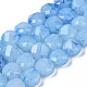 Mèches de perles de verre craquelé peintes au four opaque EGLA-T008-19F-1