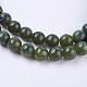 Brins de perles de jaspe verts naturels G-G722-4mm-3