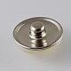 Flat Round Domed Platinum Plated Alloy Resin Jewelry Snap Buttons X-RESI-R076-1-2