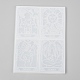タロットカードシリコンモールド  レジン型  エポキシ樹脂工芸品作り  ホワイト  184x134x6.5mm DIY-O013-01-2