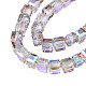 Placcare trasparente perle di vetro fili EGLA-N002-28-4