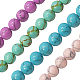 Chapelets de perles en turquoise synthétique TURQ-H038-12mm-M-1
