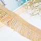 OLYCRAFT Polyester Silk Tassel Ribbon with Card Golden Rod Bullion Fringe Trim Fabric Trims and Embellishments Curtain Weights Fringes for Sewing DIY Decoration Gold Polyester Silk Tassel Ribbon OCOR-WH0063-56A-4