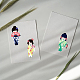 BENECREAT 12.6x11.6cm Japanese Geisha Kimono Fan Embossing Stencils Template DIY-WH0309-067-5