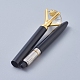 大きなダイヤモンドペン  ラインストーンクリスタルメタルボールペン  引き込み式の黒インクボールペンを回します  スタイリッシュな事務用品  ブラック  14x0.85cm AJEW-K026-03G-4