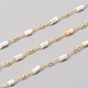 Chaînes de perles de howlite naturelles faites à la main de 3.28 pied X-CHC-E021-01G-1