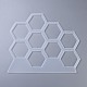 イヤリングディスプレイラックシリコンモールド  レジン型  UVレジン用  エポキシ樹脂工芸品作り  六角  ホワイト  27x31x0.6cm  内径：7.5x6.6のCM  31x6.5x1.6cm  内径：27.8x4.4のCM DIY-I043-01-4