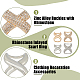 DICOSMETIC 8Pcs 8 Styles 8-shaped Zinc Alloy Buckles with Rhinestone Buckles FIND-DC0004-10-4