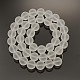 Frosted Transparent Round Glass Beads Strands X-FGLA-P002-10mm-03-1