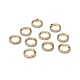 Brass Micro Pave Clear Cubic Zirconia Spring Gate Rings ZIRC-F120-007G-3