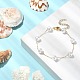 Bracelets de cheville en chaîne de perles imitation perle en plastique abs AJEW-AN00540-2