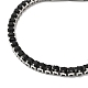 Bracelet tennis zircon cubique noir BJEW-M301-01P-01-2