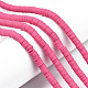 Handmade Polymer Clay Beads Strands CLAY-R089-6mm-040-7