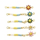Glass Seed Beads Flower Links Connector Charms KK-M266-10G-1