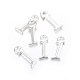Silver Color Plated Alloy Letter Pendants X-PALLOY-J718-01S-I-2