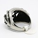 Personalized 304 Stainless Steel Star Rings for Men RJEW-F015-18-2