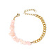 Natürlichen Rosenquarz Perlen Armbänder PW-WG30470-01-1