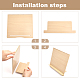 Support d'affichage de calendrier en bois de forme rectangulaire ODIS-WH0026-26B-3