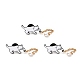Katze mit Emaille-Anstecknadel mit ABS-Perlenquaste JEWB-I019-07EBG-2