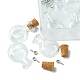 6 Stück klare Mini-Glasflaschen mit hohem Borosilikatgehalt AJEW-FS0001-09A-2