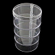 回転可能な列プラスチックビーズ貯蔵容器  4のコンパートメント  透明  16x10cm CON-Q023-31-1