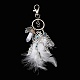 Alloy & Glass Pendant Keychain FEAT-PW0001-096A-2