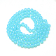 Chapelets de perles en verre peint X-DGLA-Q023-6mm-DB19-2