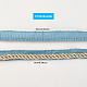 ポリエステルリボン  コスチューム用衣類ローブエッジストリップ  縫製アクセサリー  淡いターコイズ  5/8インチ（16mm）  約12.5m /バンドル OCOR-WH0057-12C-2