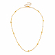 Brass Handmade Beaded Chain Necklaces NJEW-JN02946-1