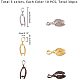 PandaHall Elite 30 pcs 3 Colors Brass Pinch Bails Pinch Clip Bail Clasp Dangle Charm Bead Pendant Connector Findings for Pendants Necklace Jewelry DIY Craft Making KK-PH0036-26-2