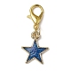 Star Alloy Enamel Pendants Decorations HJEW-JM01070-2