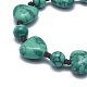 Bracelets de perles tressées en turquoise synthétique BJEW-K212-D-3