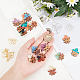 OLYCRAFT 156Pcs Resin Wooden Earring Pendants Flower Resin Wood Jewelry Findings Vintage Resin Wood Statement Jewelry Findings for Necklace and Earring Making - 8 Color DIY-OC0007-50-3
