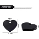 BENECREAT 30pcs Heart Stamping Blanks Aluminum Blank Pendants(Black) Stamping Blanks 33x37.5x1mm for Necklace Bracelet Jewelry Making ALUM-BC0001-64-2