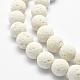 Brins de perles de pierre de lave synthétique G-J367-02-4mm-3
