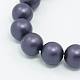 Round Shell Pearl Frosted Beads Strands BSHE-I002-6mm-264-2