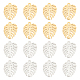 Sunnyclue 1 boîte 20 pièces 2 couleurs breloque feuille de monstera breloques feuilles d'or breloque plante en acier inoxydable breloques feuille pour la fabrication de bijoux breloques femmes adultes bricolage boucle d'oreille collier bracelet artisanat STAS-SC0004-12-1