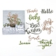 Etichetta di carta dell'album del fiore del merletto del cavo di 10pcs 10 stili DIY-D075-01-1