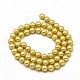 Round Shell Pearl Bead Strands BSHE-M012-6mm-01B-2