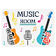 FINGERINSPIRE Music Room Painting Stencil 8.3x11.7inch Reusable Guitar Pattern Stencil Musical Notes Drawing Template Musical Theme Craft Stencil for Painting on Wall Wood Furniture DIY Home Decor DIY-WH0396-617-1