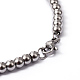 Bracelets de chaîne à billes en 304 acier inoxydable BJEW-L575-01-2