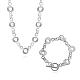 Trendy Silver Plated Brass Bridal Party Jewelry Sets SJEW-BB08958-1