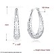 925 Sterling Silver Hoop Earrings EJEW-BB30509-P-1
