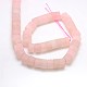 Natural Frosted Gemstone Rose Quartz Beads Strands G-L158-04-3