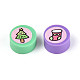 Bedruckte handgemachte Polymer Clay Perlen&nbsp;CLAY-T022-12A-2