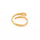 Placage ionique (ip) 304 anneau de manchette ouvert serpent en acier inoxydable pour femme RJEW-S405-218G-2