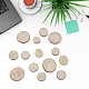 HOBBIESAY 50Pcs Unfinished Natural Wood Slices Small Poplar Wood Cabochons Wooden Circles Tree Slices Flat Round Decorations Different Sizes for Rustic Wedding Table Centerpieces DIY Projects WOOD-HY0001-02-5