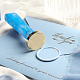 樹脂ハンドル  ワックスシーリングスタンプ用  結婚式の招待状を作る  ブルー  81x21x8x12.5mm AJEW-WH0254-22A-5