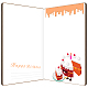 MDF Greeting Card & Paper Envelope with Bowknot AJEW-WH0203-007-2